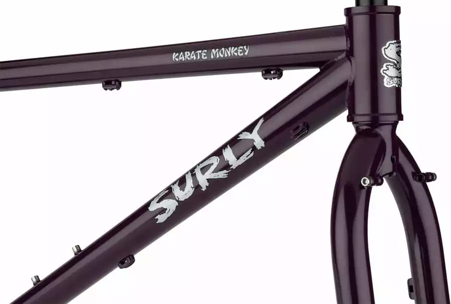 Surly Karate Monkey Frame Kit - Organische Aubergine - Afbeelding 2