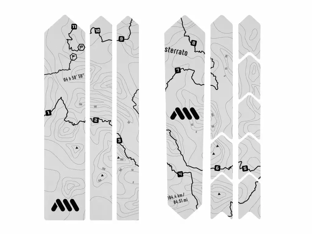 AMS - All Mountain Style Framebescherming Sticker Road & Gravel - Sterrato Zwart