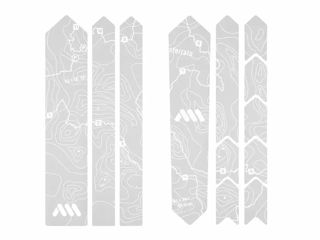 AMS - All Mountain Style Framebescherming Sticker Road & Gravel - Sterrato Wit