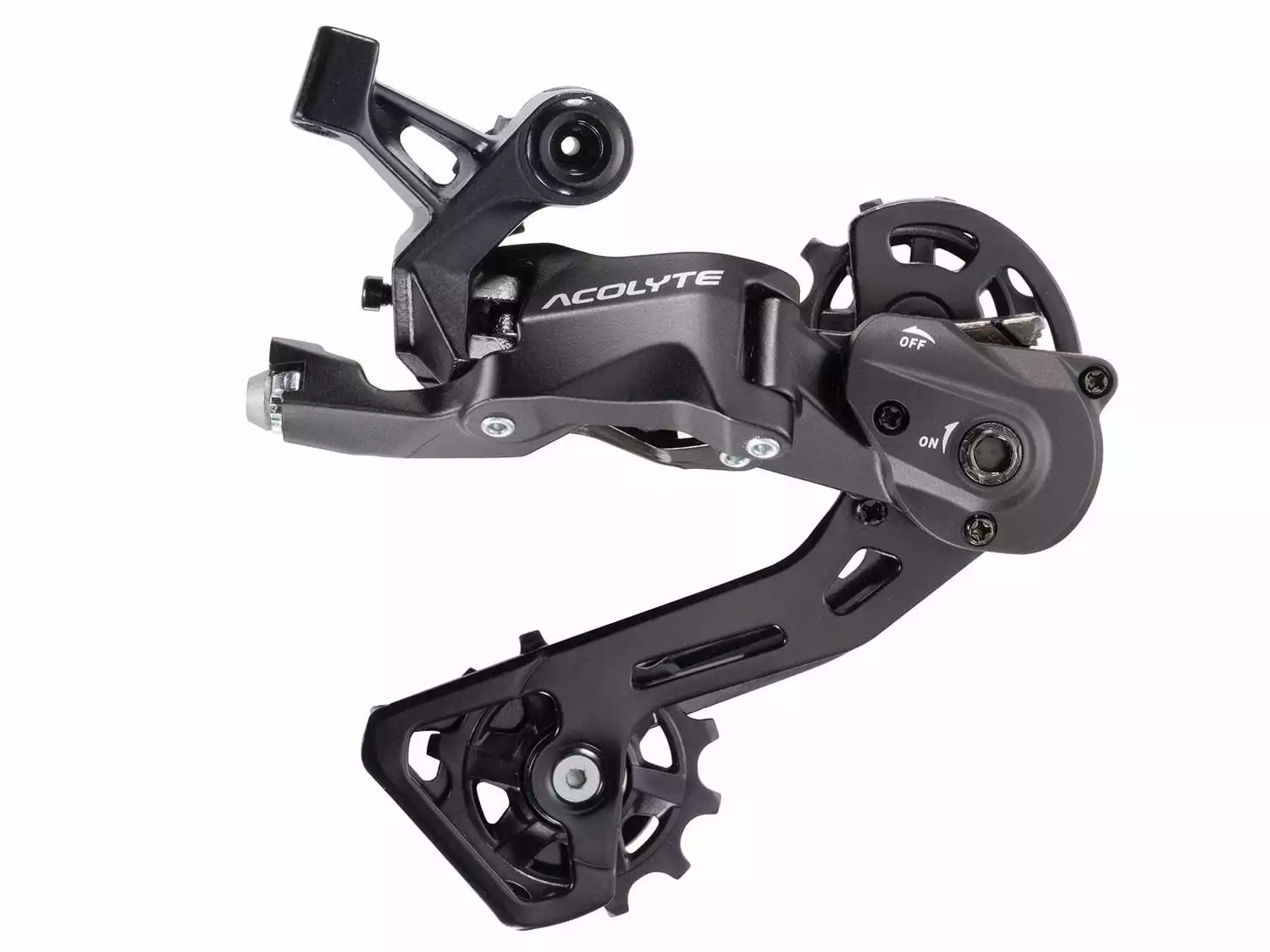 MICROSHIFT Acolyte Achterderailleur Medium Kooi 1x8 Speed - Zwart