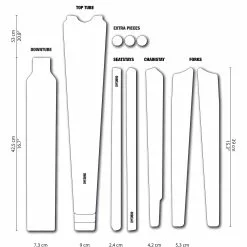 Dyedbro Gravel Frame Protection Kit Clear - Black Matte