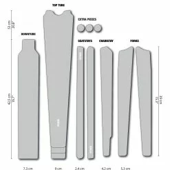 Dyedbro Gravel Frame Protection Kit Clear - White Matte