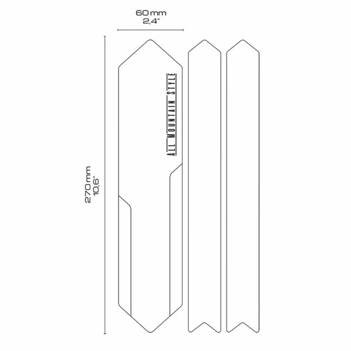 AMS - All Mountain Style Kettingboogbeschermer - Honingraatstructuur Zwart - Afbeelding 4