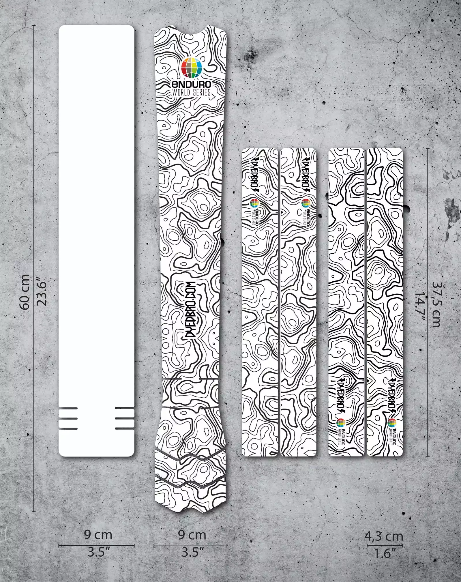 Dyedbro Beschermingsset Voor Frame - Enduro World Series Zwart