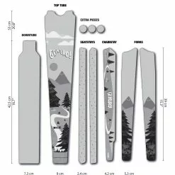 Dyedbro Grind Frame Beschermingsset Grinduro - Zwart Mat