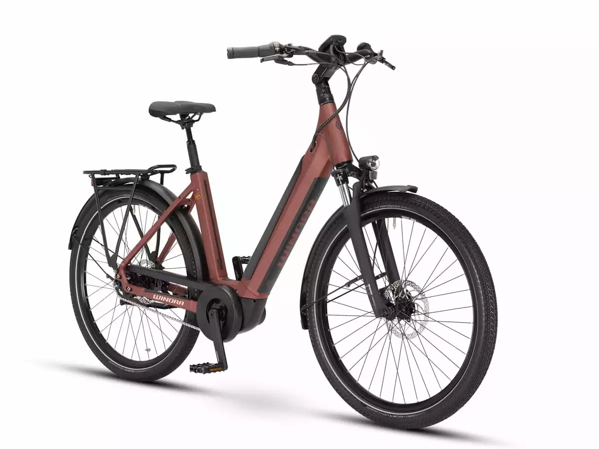 Winora Sinus N5 Lage Instap - Maroonred Matt - Afbeelding 2