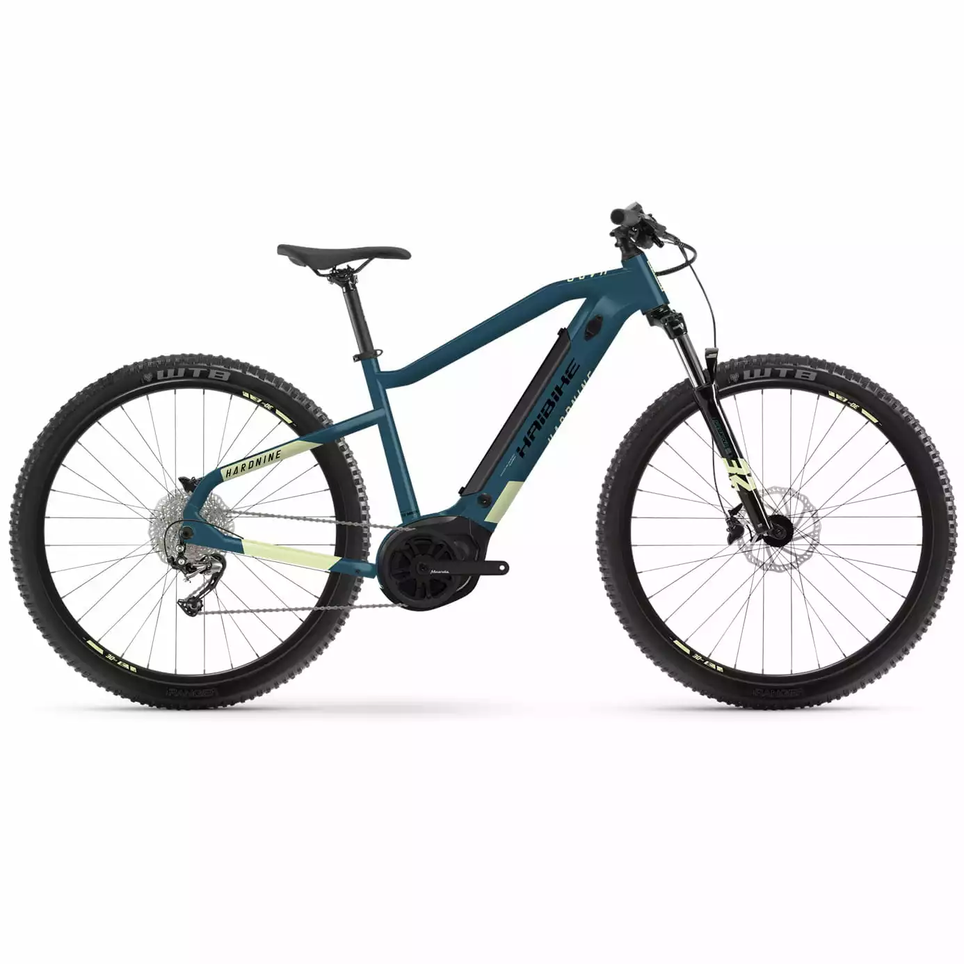 Haibike HardNine 5 MTB Hardtail - Blauw / Kanarie