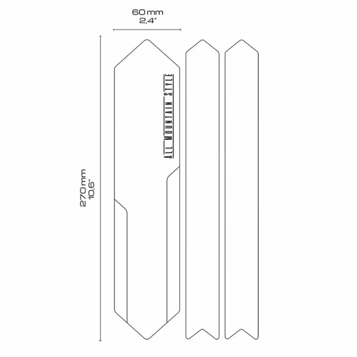 AMS - All Mountain Style Kettingboogbeschermer - Honingraatstructuur Helder - Afbeelding 3