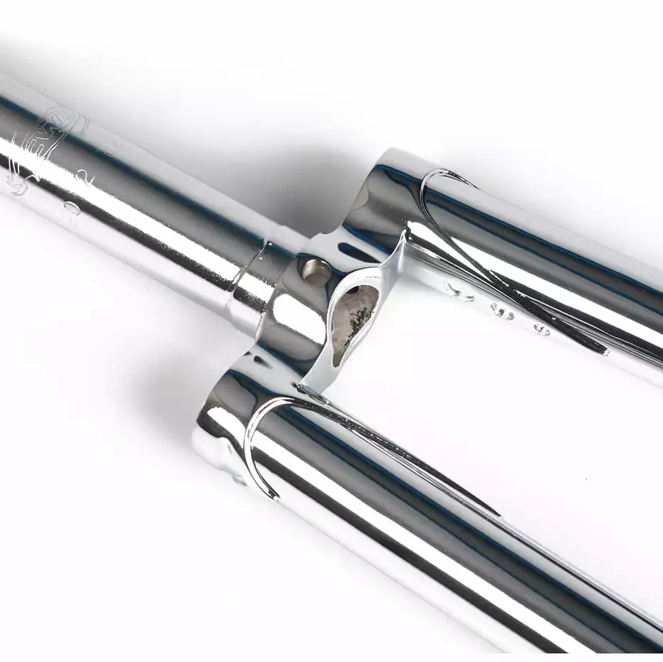 BLB Brick Lane Bikes Flat Crown Rupsvork 1 Inch Draad - Chroom - Afbeelding 4