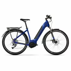Haibike Trekking 4 Lage Instap - Glanzend Mat Blauw Zwart