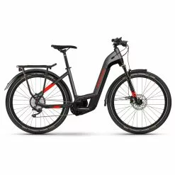 Haibike Trekking 9 Lage Instap - Antraciet / Rood