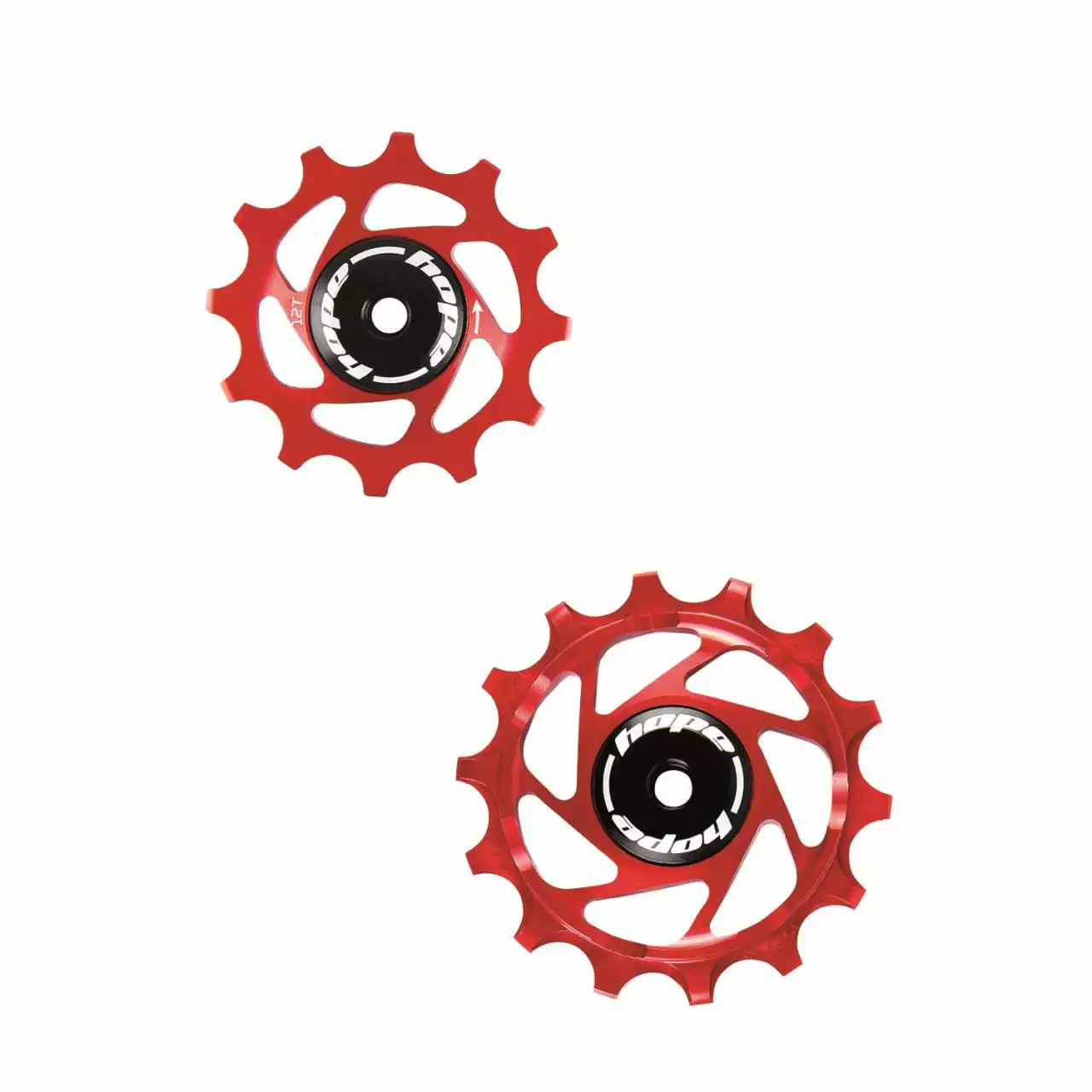 HOPE Jockey Wheels Katrollen - 14Z / 12Z - Rood