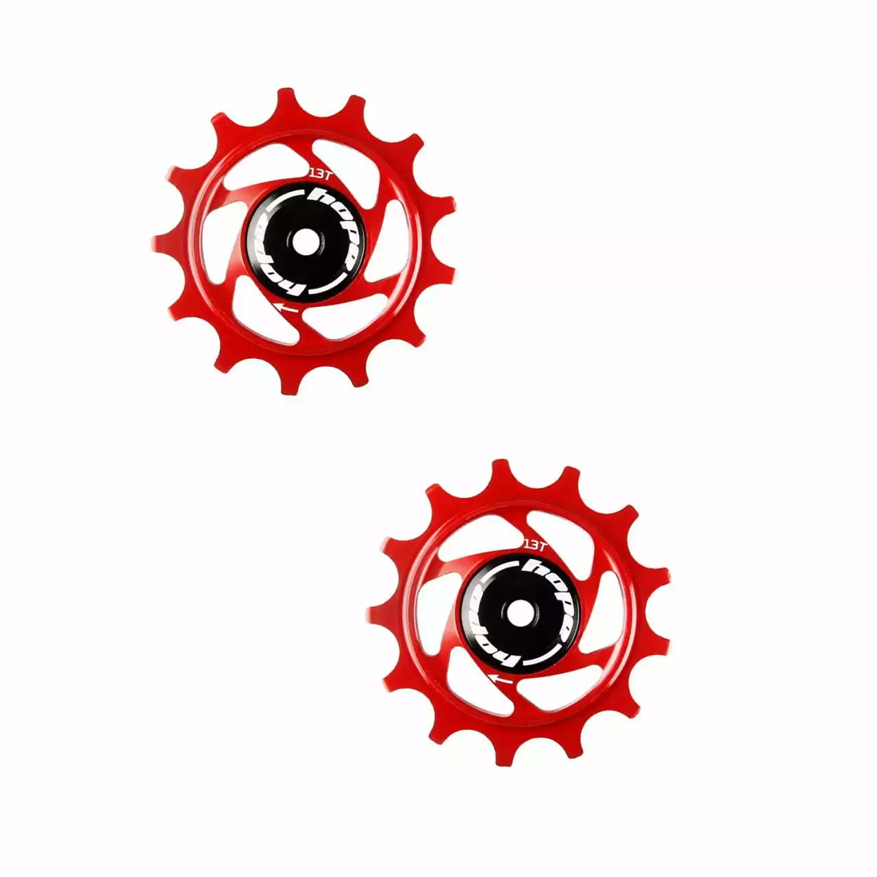 HOPE Jockey Wheels Katrollen - 13 Tanden - Rood