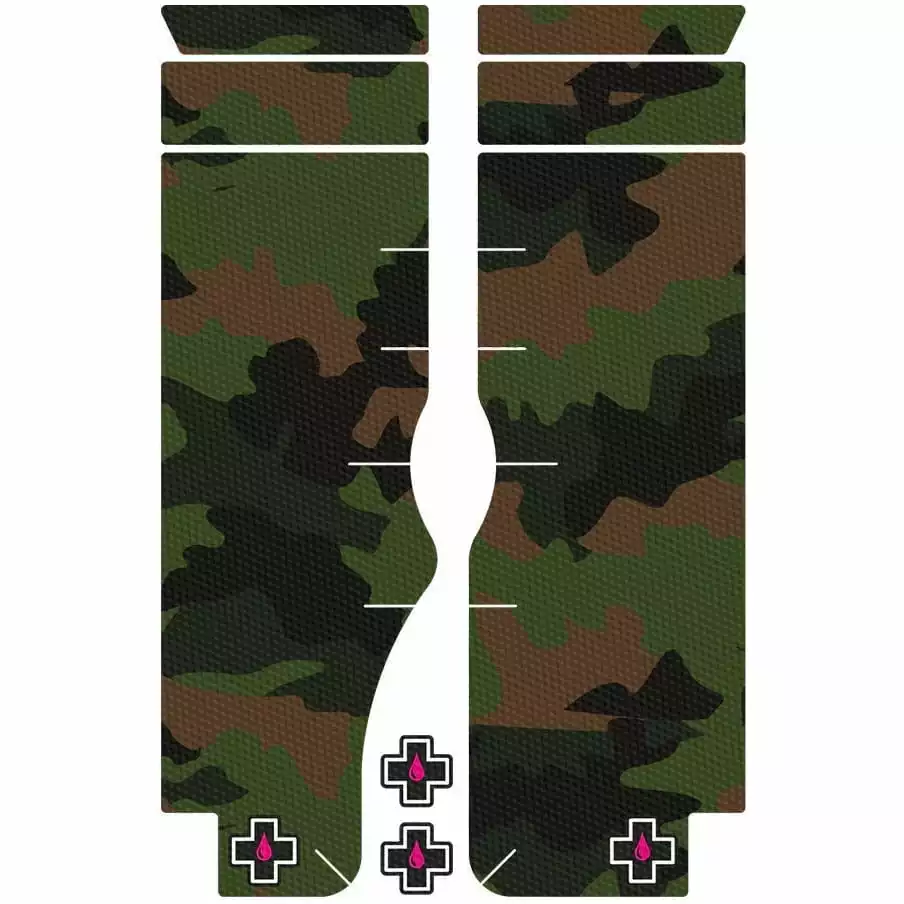 Muc-Off Vorkbeschermingsset - Camo Zwart/groen - Afbeelding 2