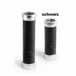 BROOKS Slanke Echt Lederen Stuurhandvaten Voor Twist Shifters - 100/130mm - Zwart